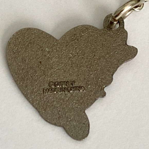 Vintage Disney Minnie Mouse Clip On Charm Zipper Pull Purse EnamelCrystal Signed - Picture 4 of 6